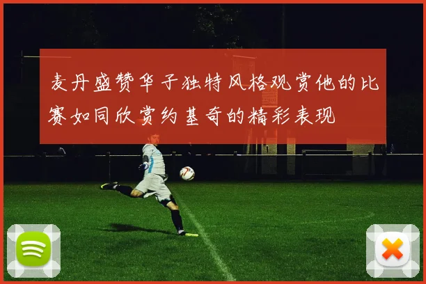 麦丹盛赞华子独特风格观赏他的比赛如同欣赏约基奇的精彩表现